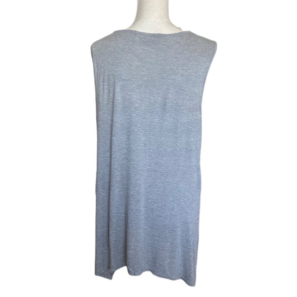 Life Style Grey Floral Embroidered‎ T-shirt Vest sz M - Picture 4 of 6